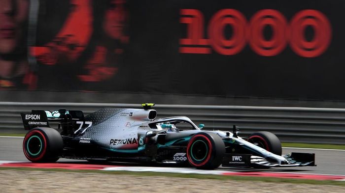Unggul Tipis atas Hamilton, Bottas Rebut Pole GP China