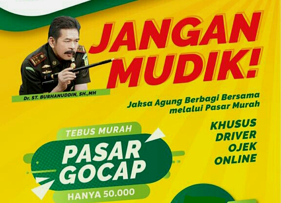 Jaksa Agung Gelar Pasar Murah Online Khusus Ojol di Jakarta