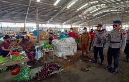 Polsek Percut Seituan Terapkan PPKM Level 3 Himbauan Pedagang MMTC