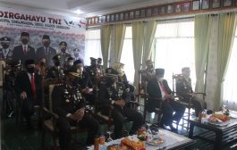 HUT ke- 76 TNI, Dandim 0610 Sumedang Bersama Forkopimda Ikuti Upacara Video Conference