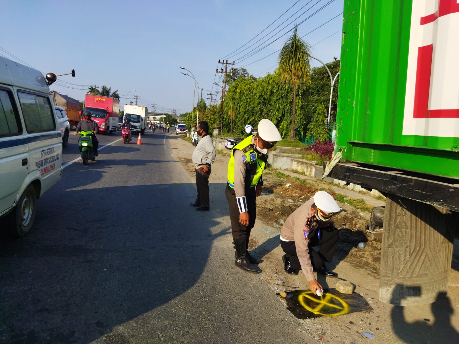 Tabrak Truk Parkir di Jalinsum Tanjungmorawa, Aipda Luhut Munthe Meninggal