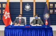Penandatangan MoU Polri dan Kepolisian Hong Kong di Markas Kepolisian Hong Kong