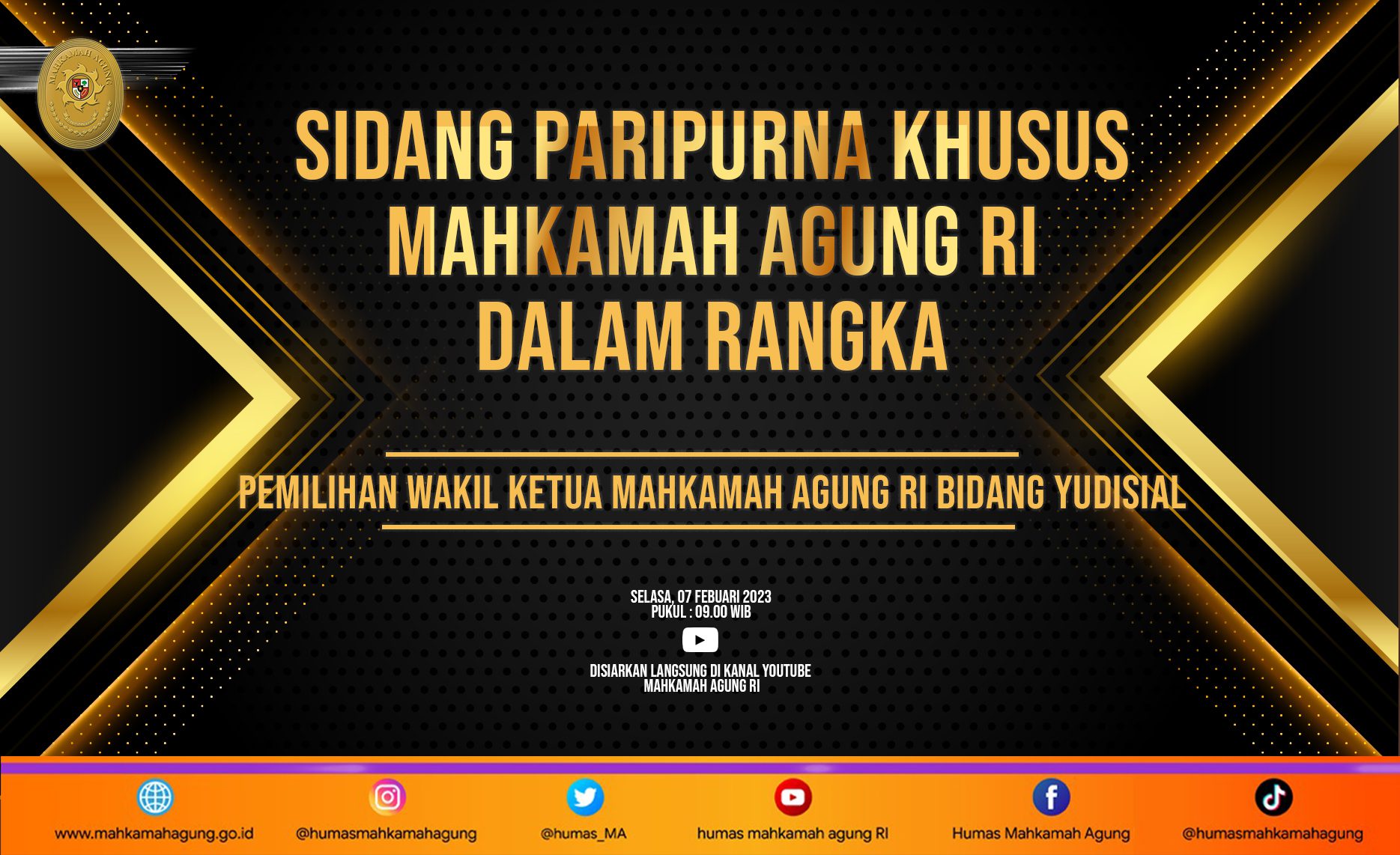 Pemilihan Wakil Ketua Bidang Yudisial MA Gelar Sidang Paripurna