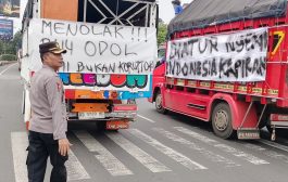 Dibubarkan, Demo Ratusan Sopir Truk di Sekitar Kemenhub